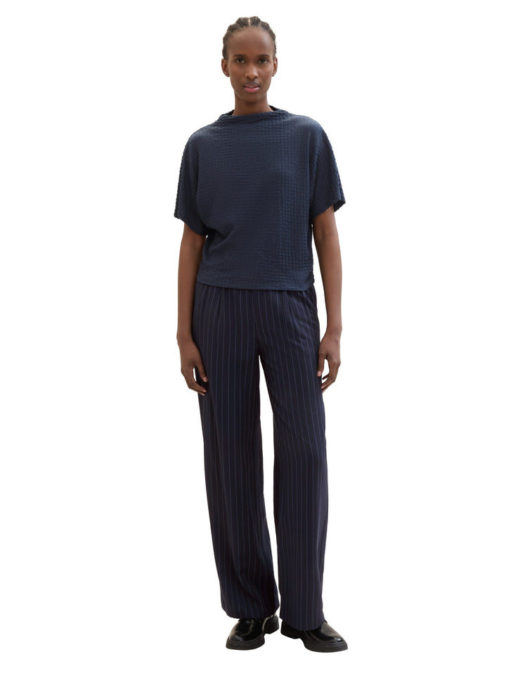 T-shirt in a crinkled look - Blue