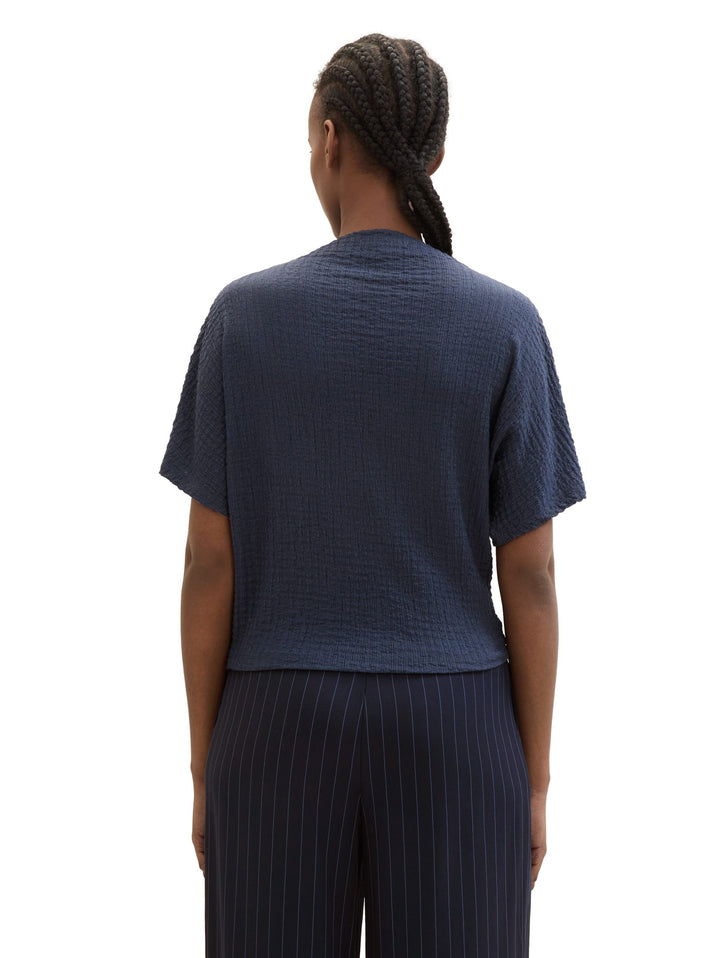 T-shirt in a crinkled look - Blue