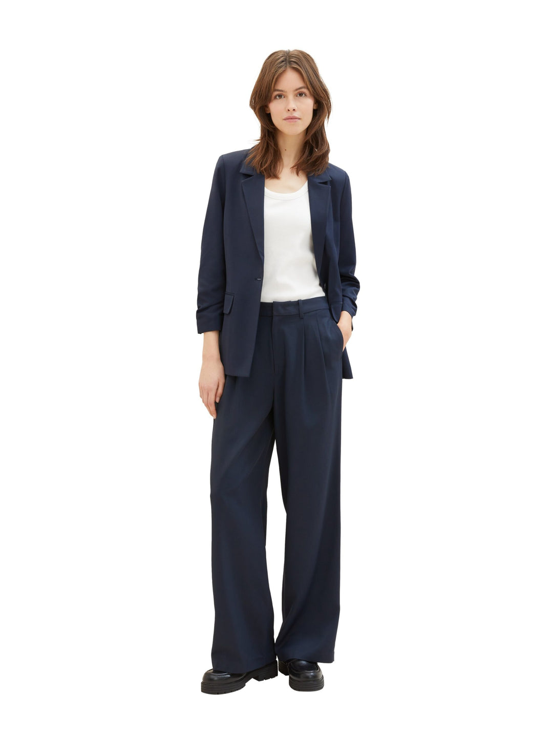 Blazer with gathered sleeves - Blue
