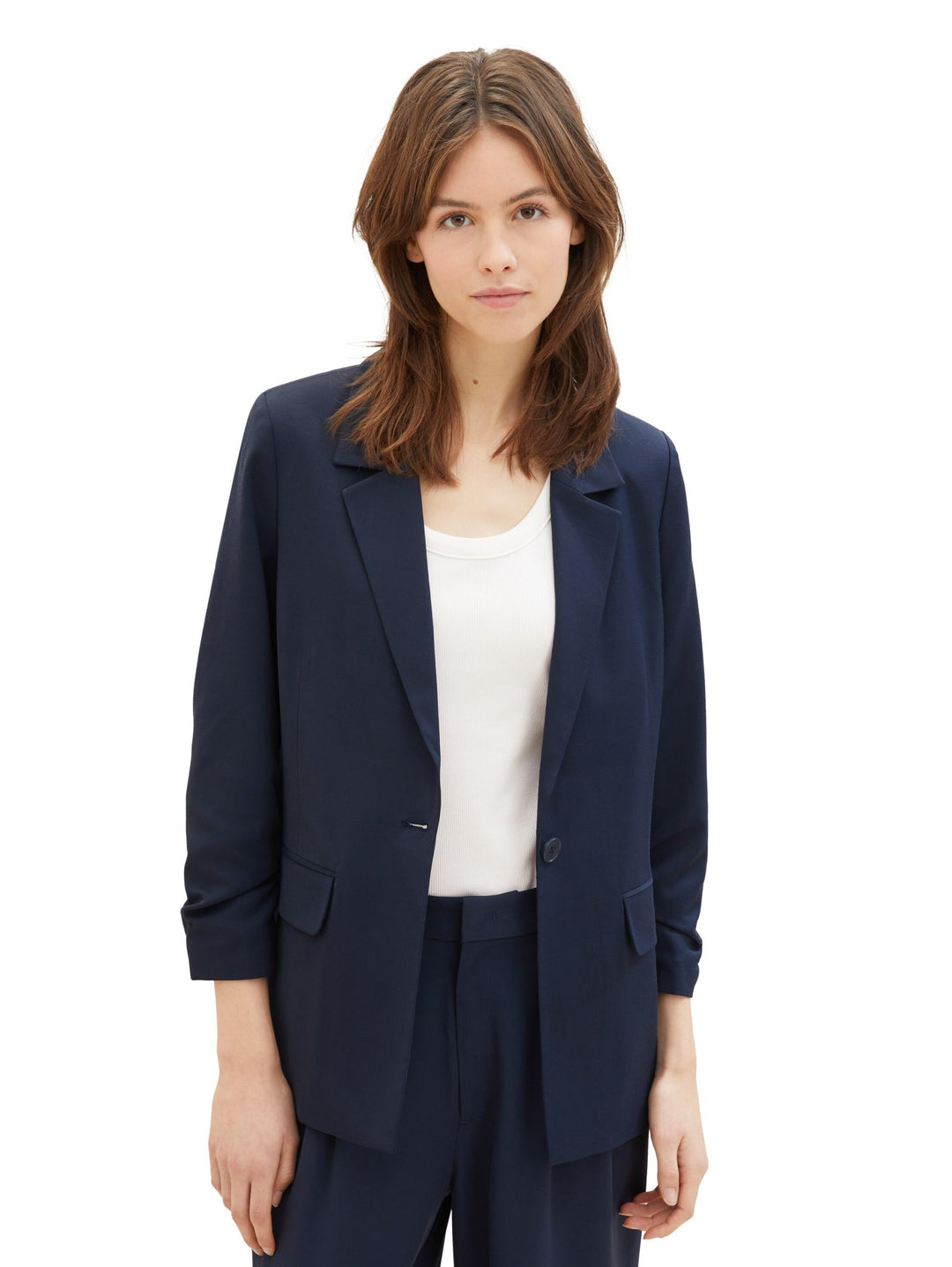 Blazer with gathered sleeves - Blue