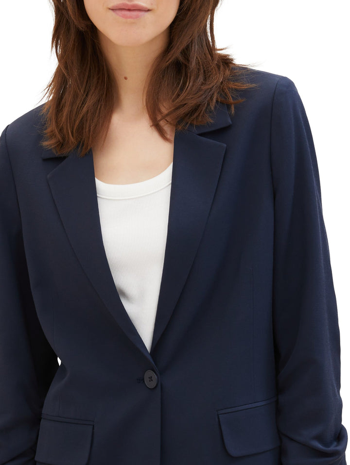 Blazer with gathered sleeves - Blue