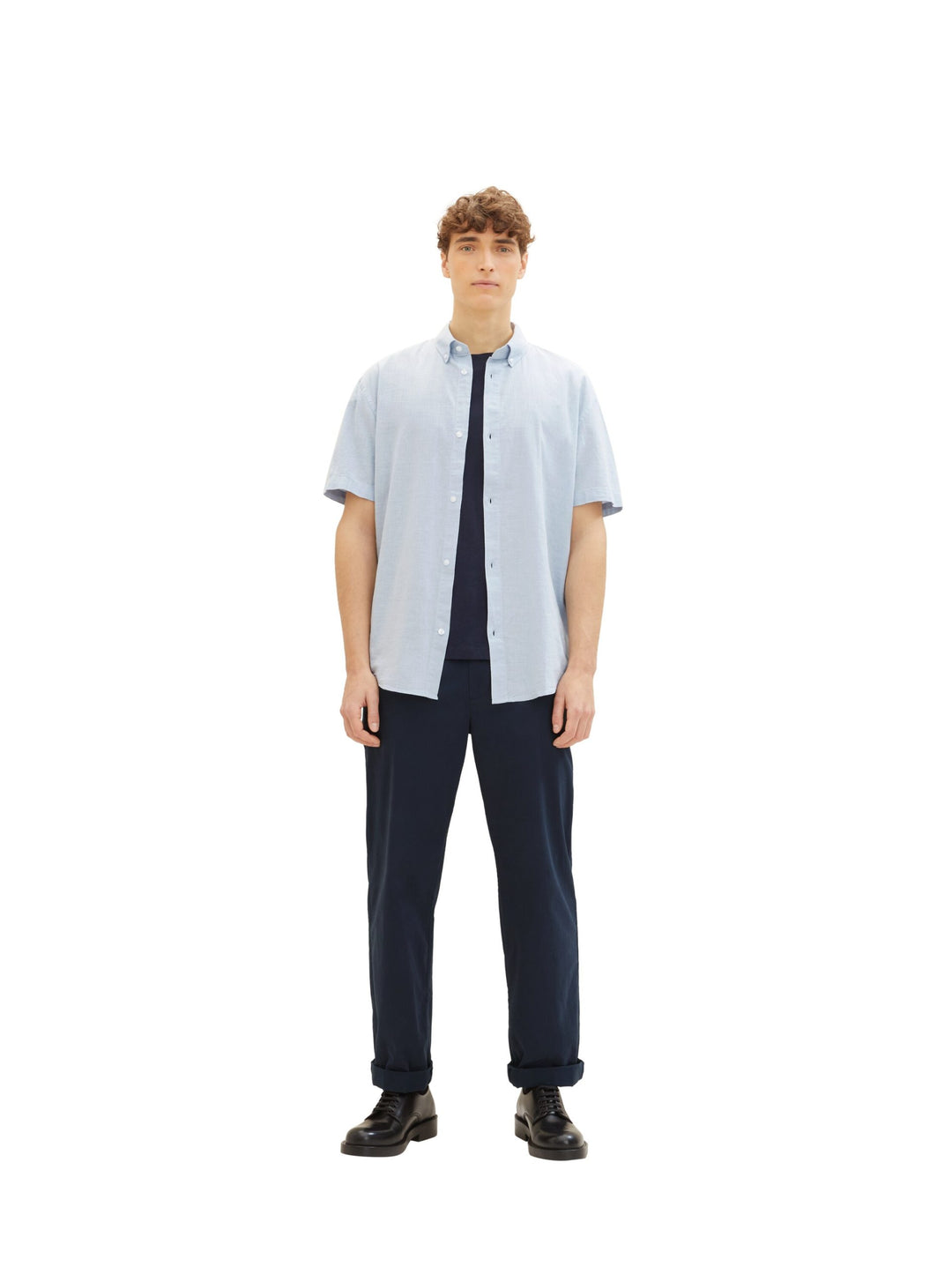 Basic short-sleeved shirt - Blue