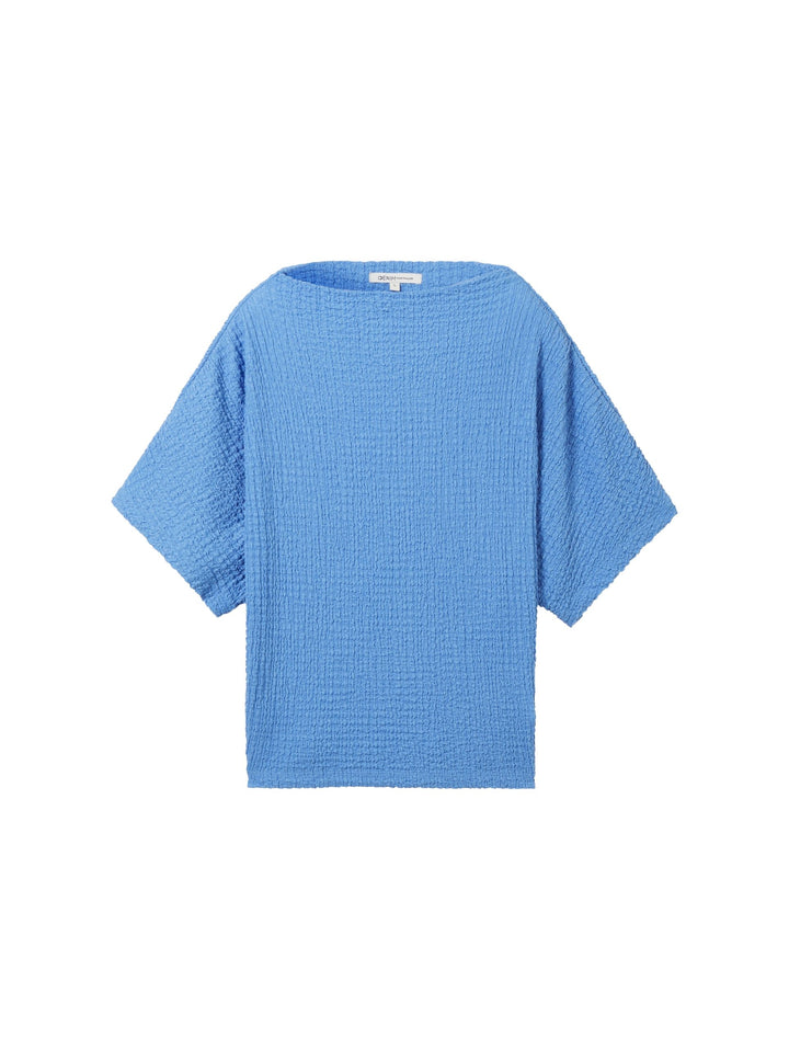 T-shirt in a crinkled look - Blue