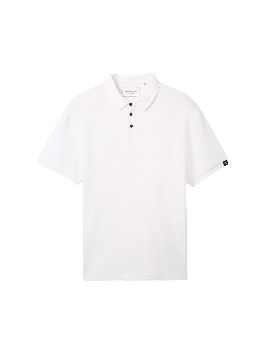 Relaxed polo shirt with organic cotton - White