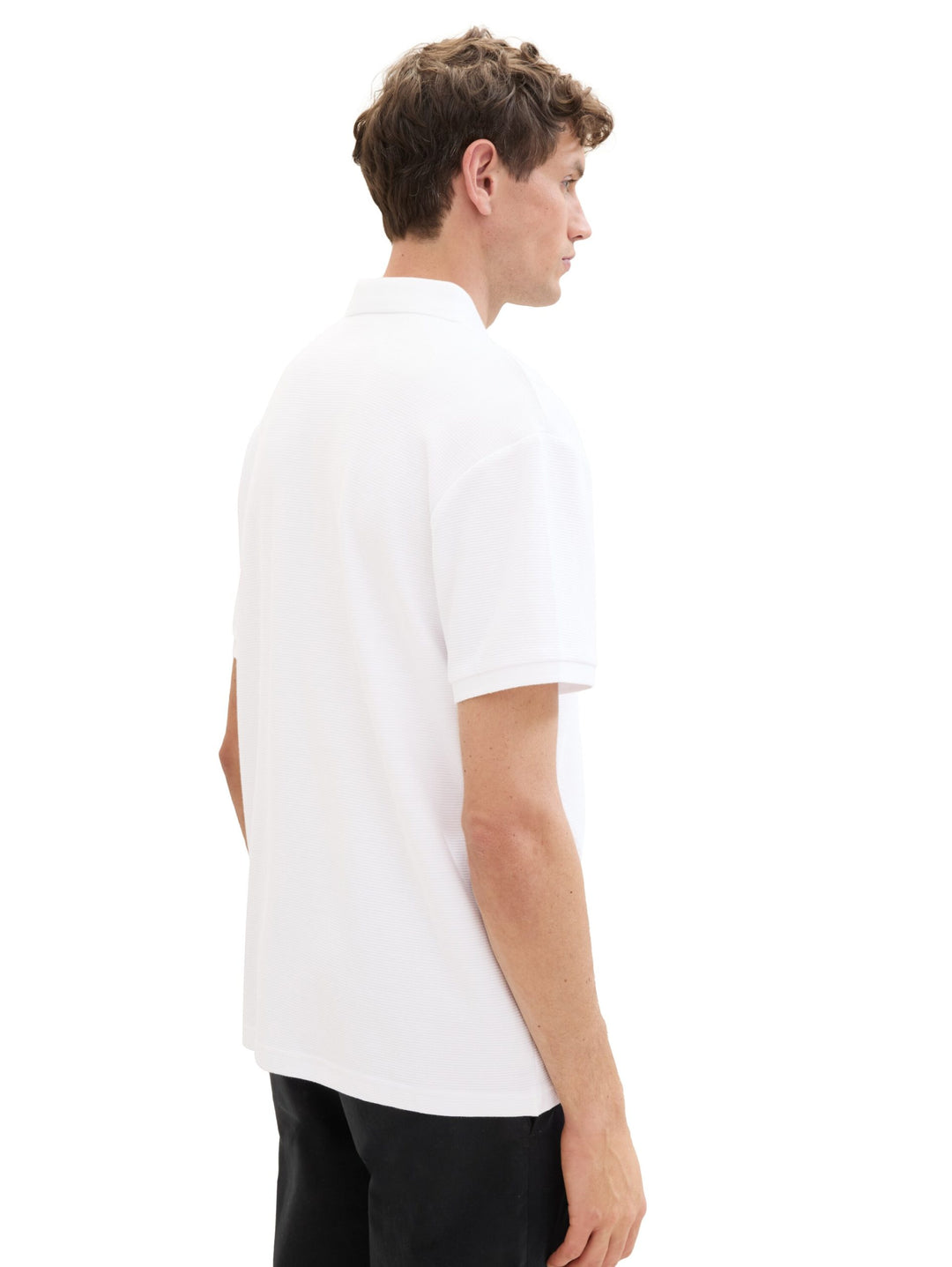Relaxed polo shirt with organic cotton - White