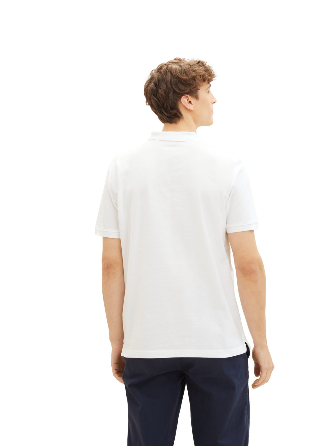 Basic polo shirt with a logo print - White