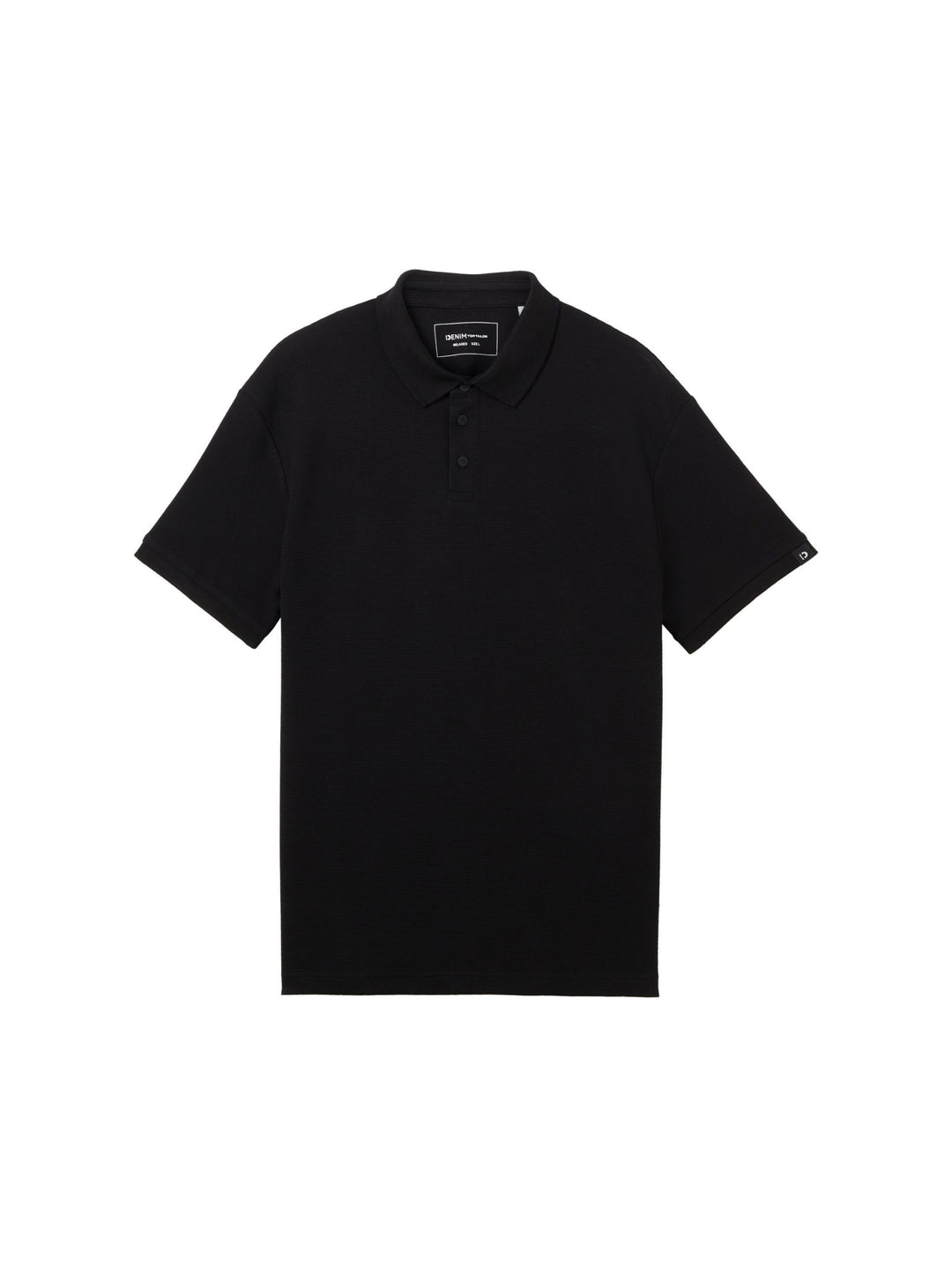 Relaxed polo shirt with organic cotton - Black