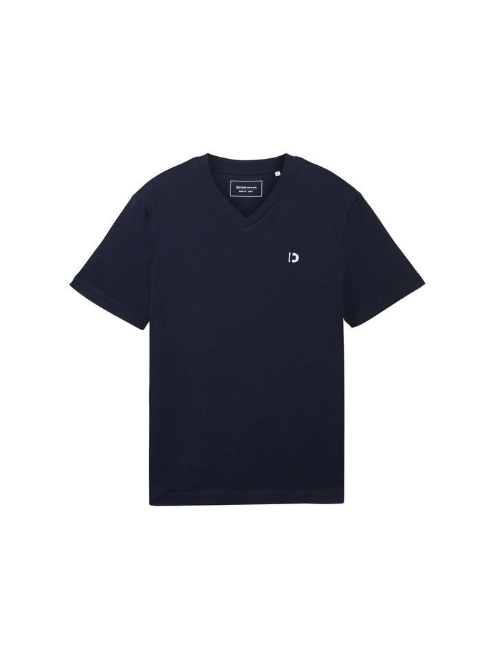 Basic T-shirt with a logo print - Blue
