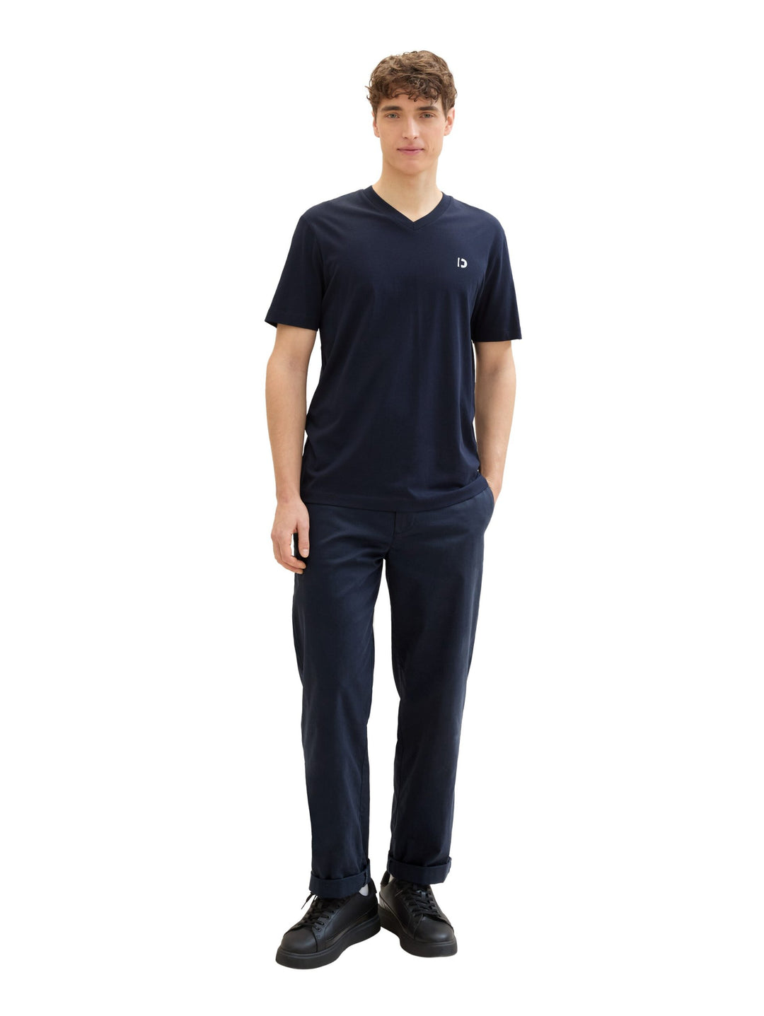 Basic T-shirt with a logo print - Blue