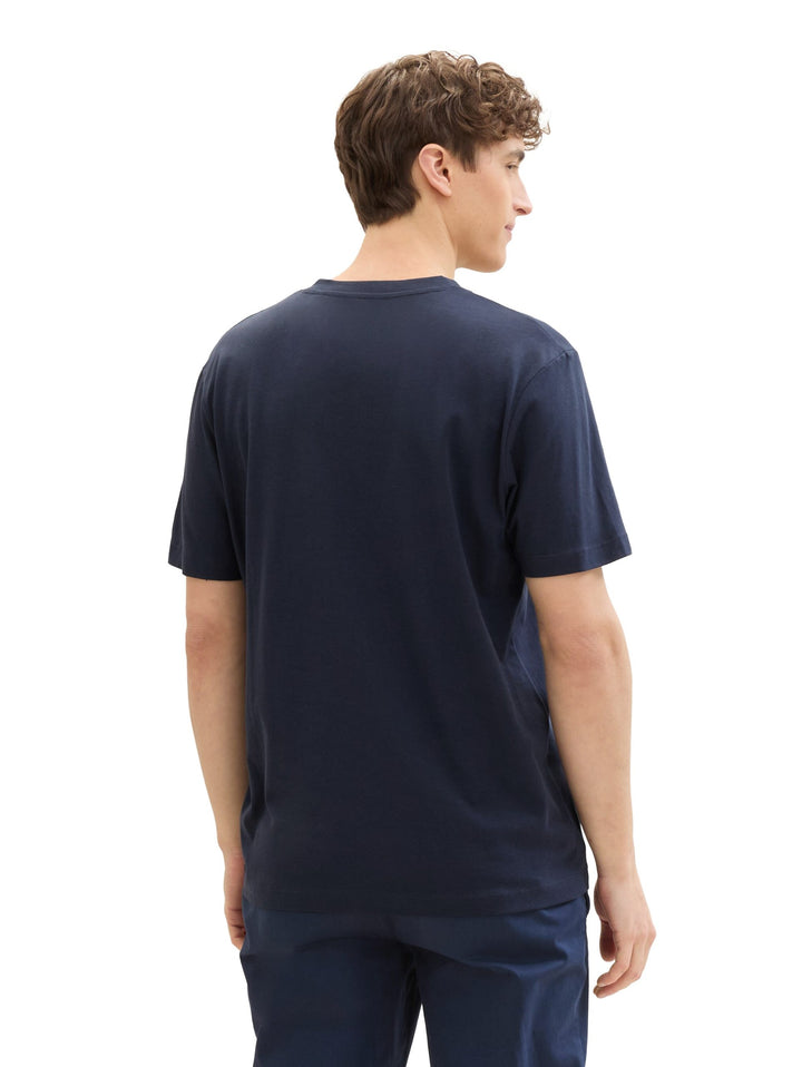 Basic T-shirt with a logo print - Blue