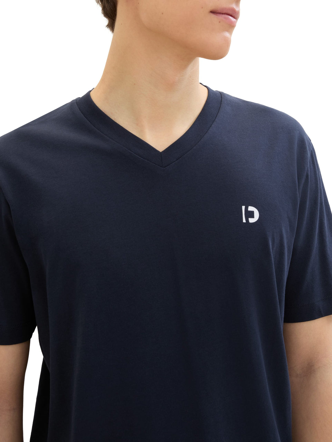 Basic T-shirt with a logo print - Blue
