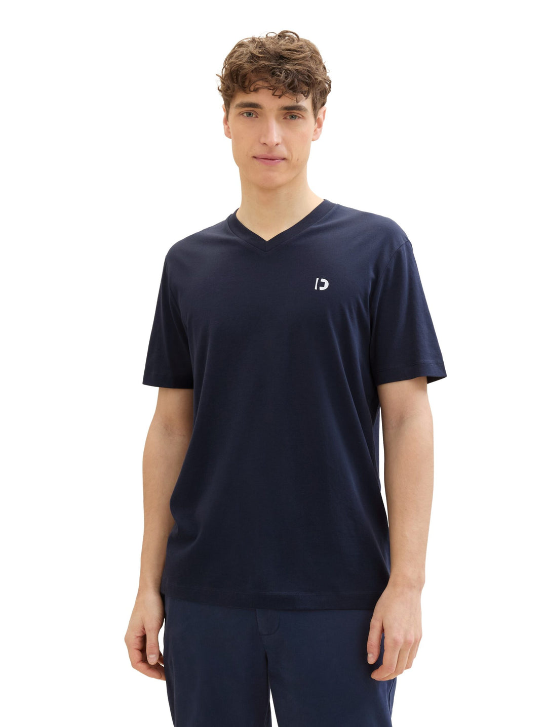 Basic T-shirt with a logo print - Blue