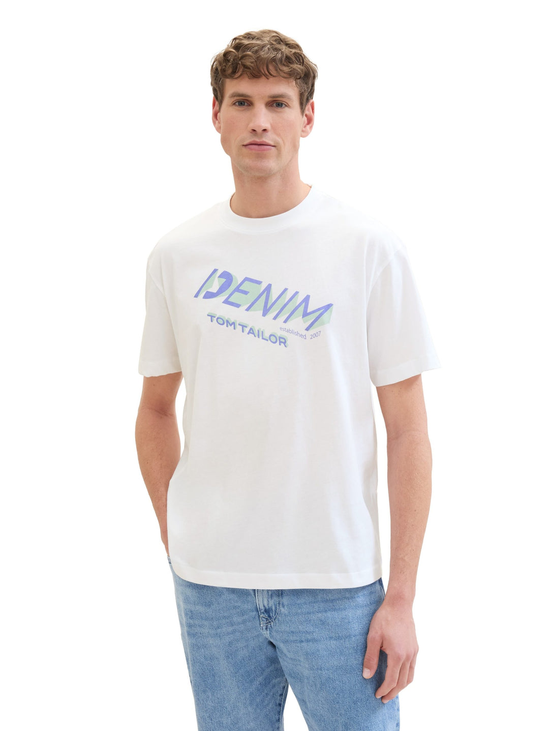 T-shirt with a logo print - White