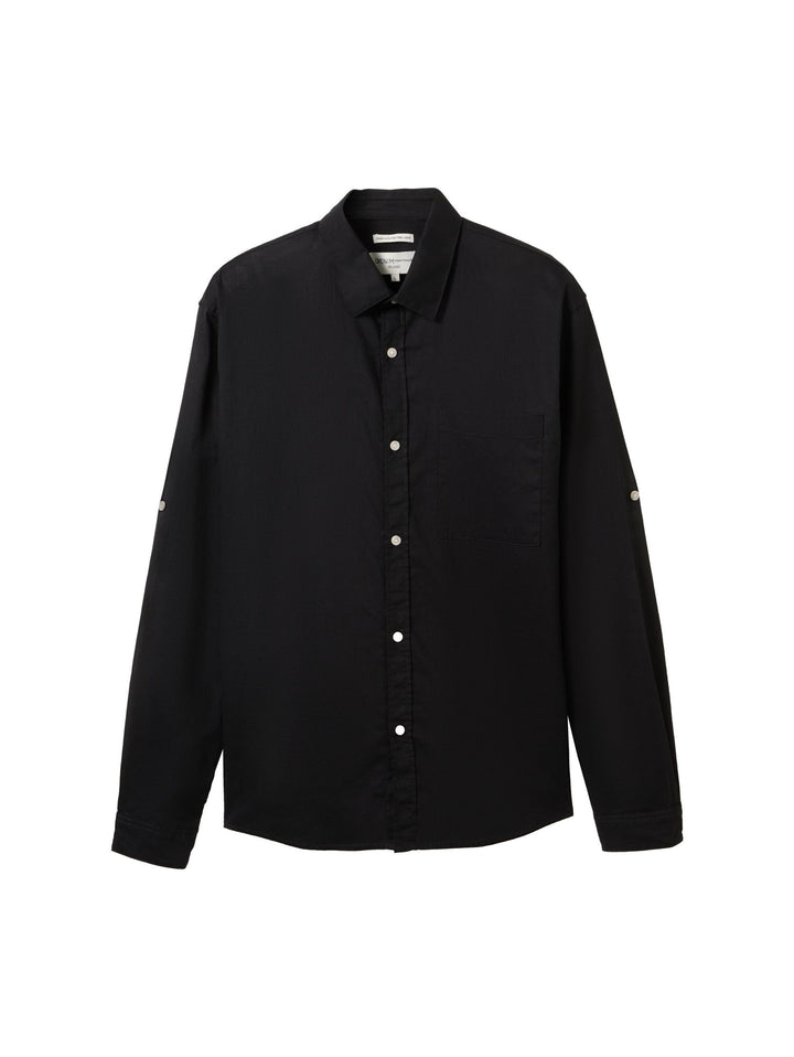 Relaxed long-sleeved T-shirt - Black