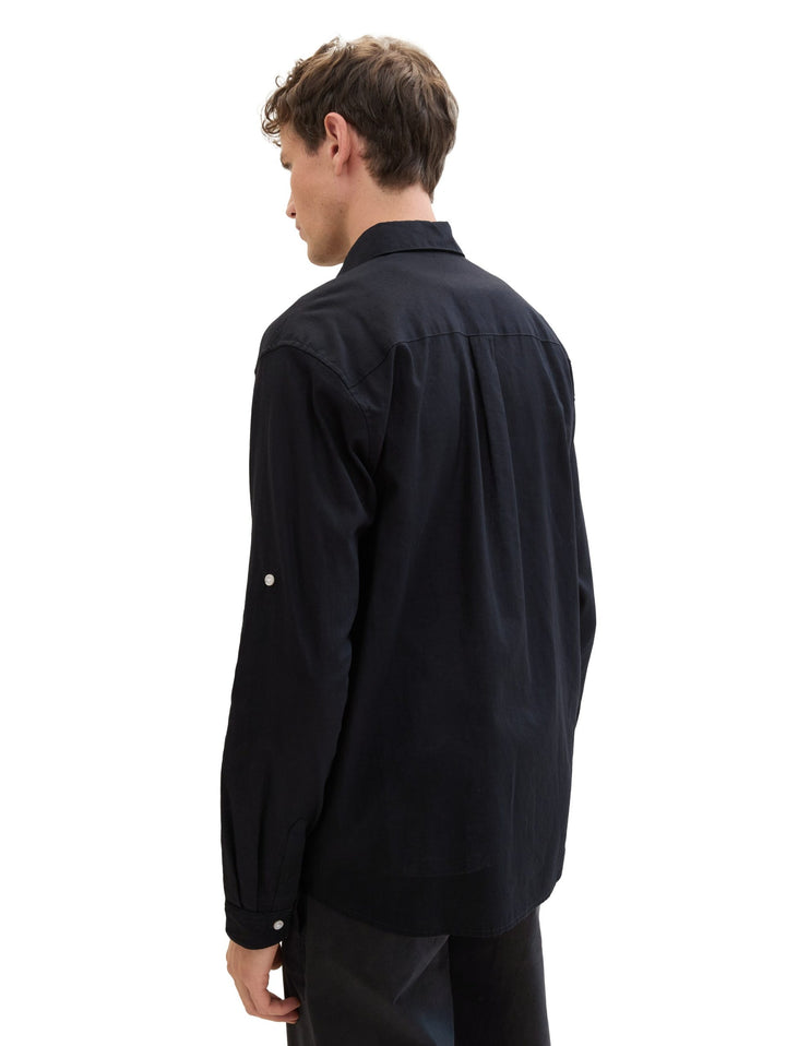 Relaxed long-sleeved T-shirt - Black