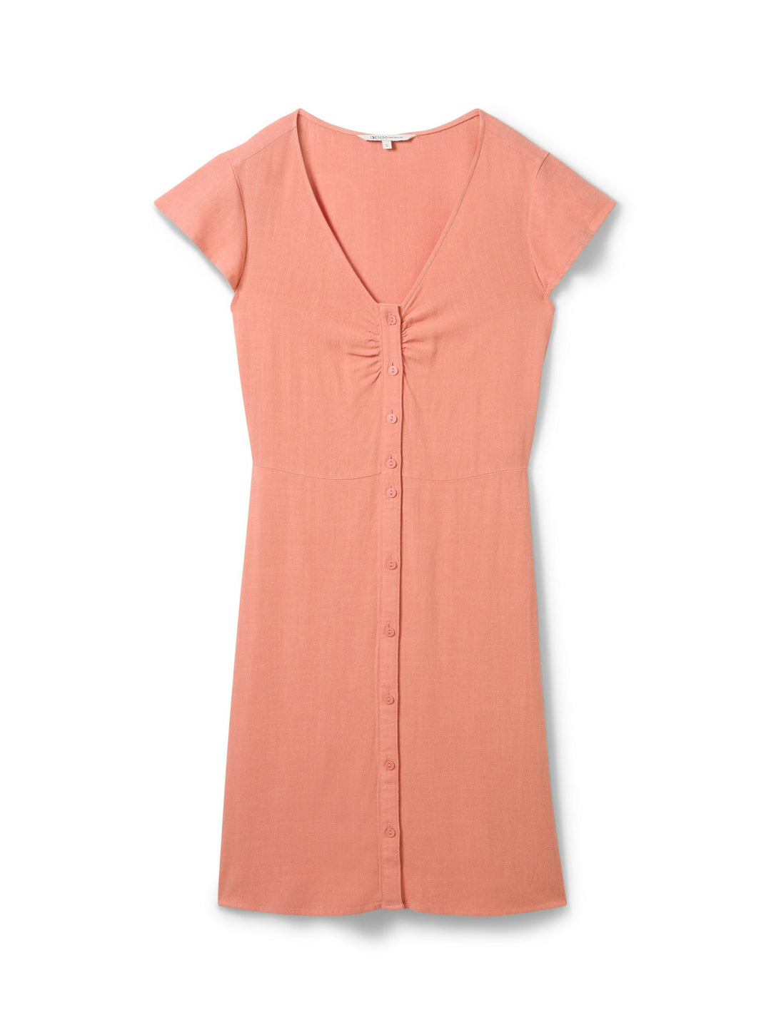 Mini dress with linen - Orange