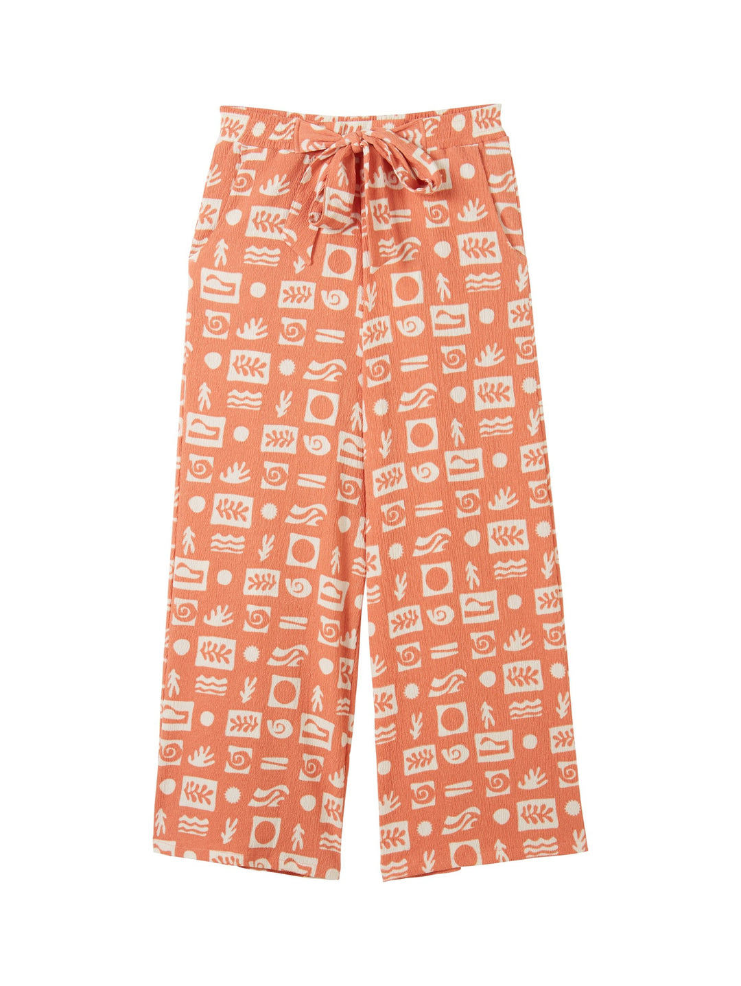 Culottes with a tie belt - Red