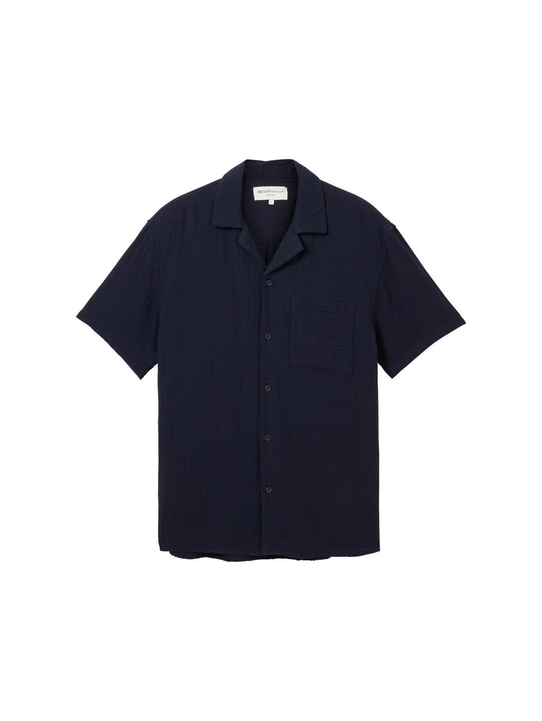 Relaxed Muslin short-sleeved shirt - Blue