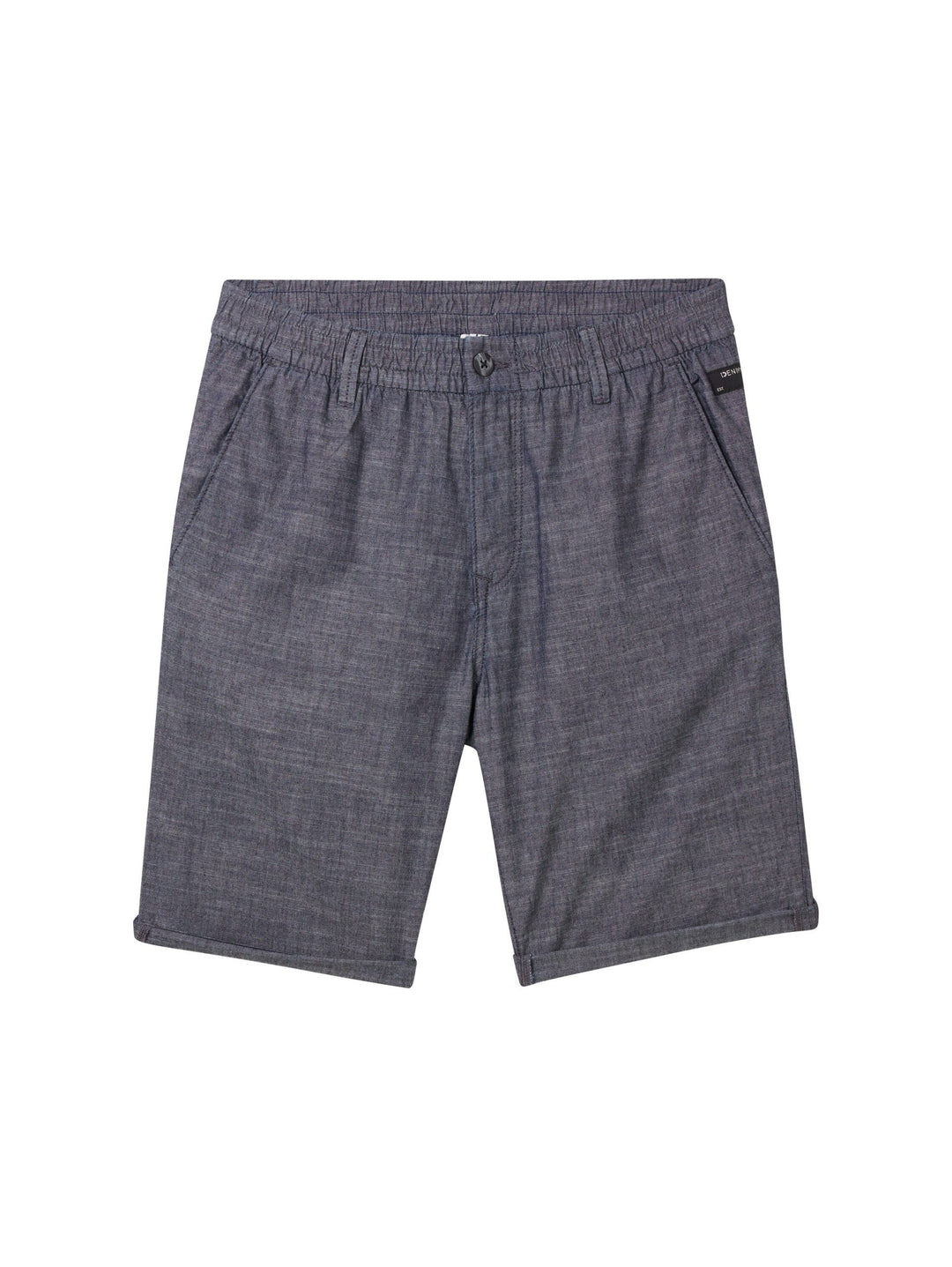 Regular chambray shorts - Blue