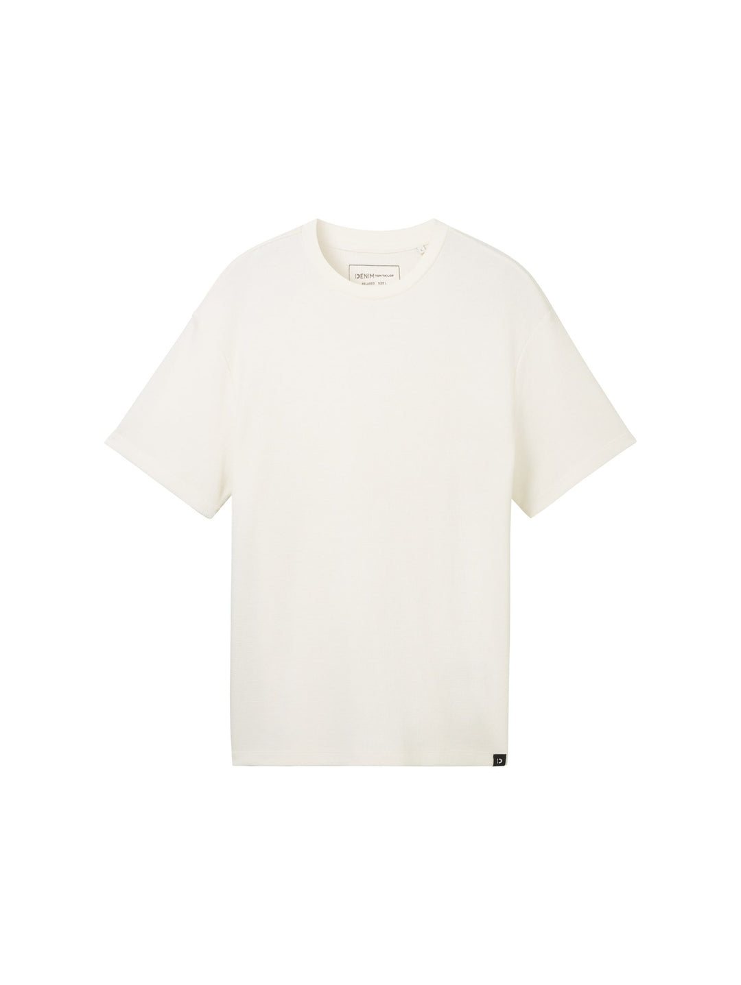 T-shirt with a waffle texture - White