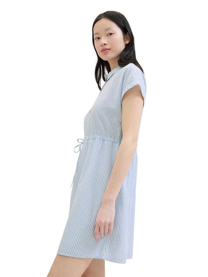 Striped mini dress - Blue