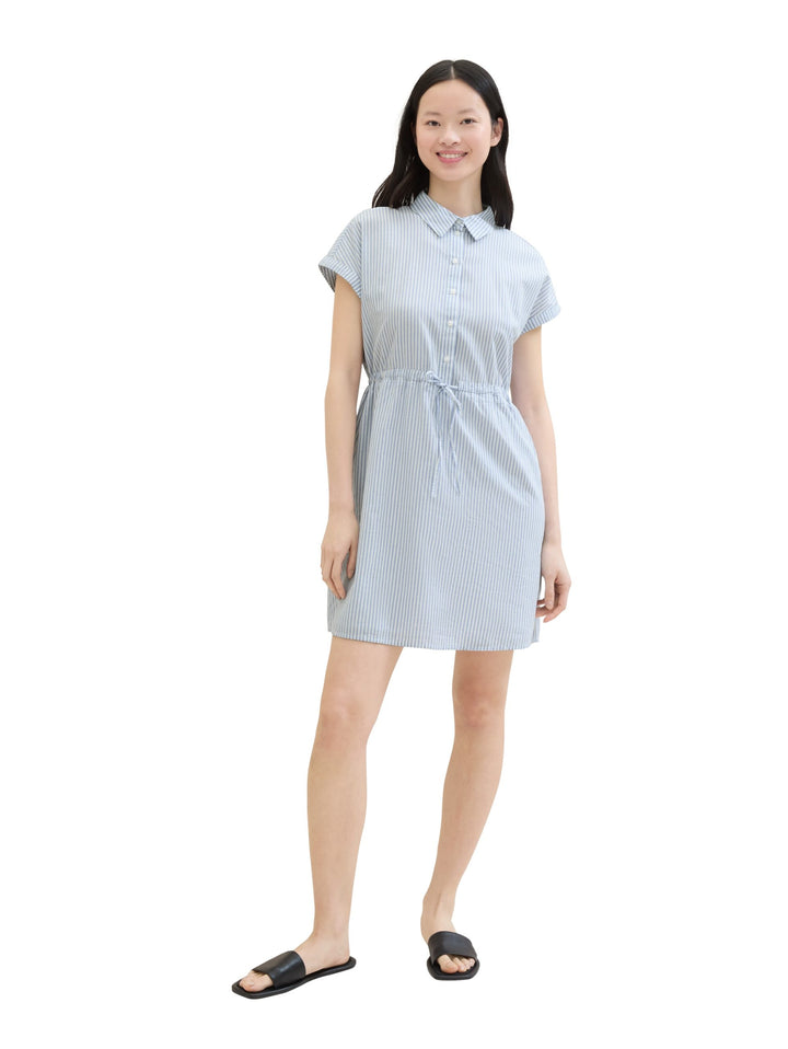 Striped mini dress - Blue