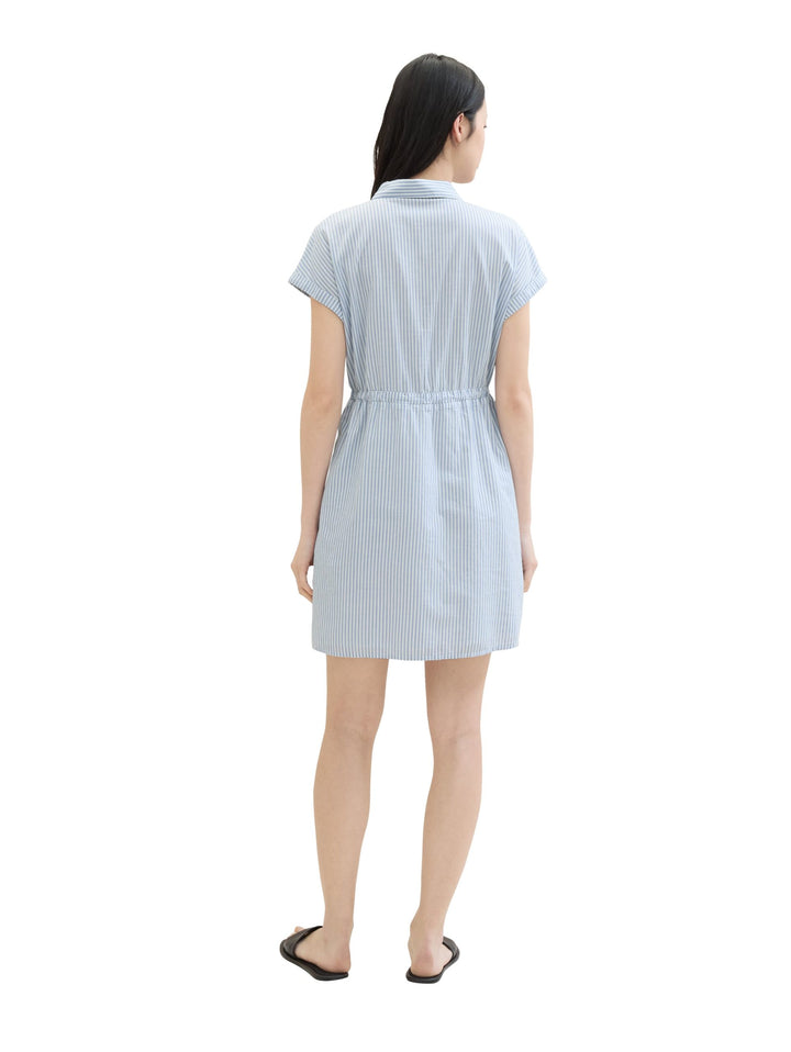 Striped mini dress - Blue