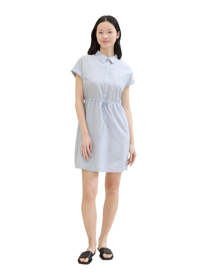 Striped mini dress - Blue