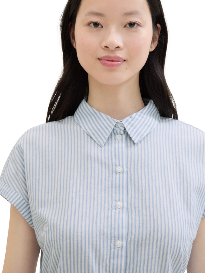 Striped mini dress - Blue