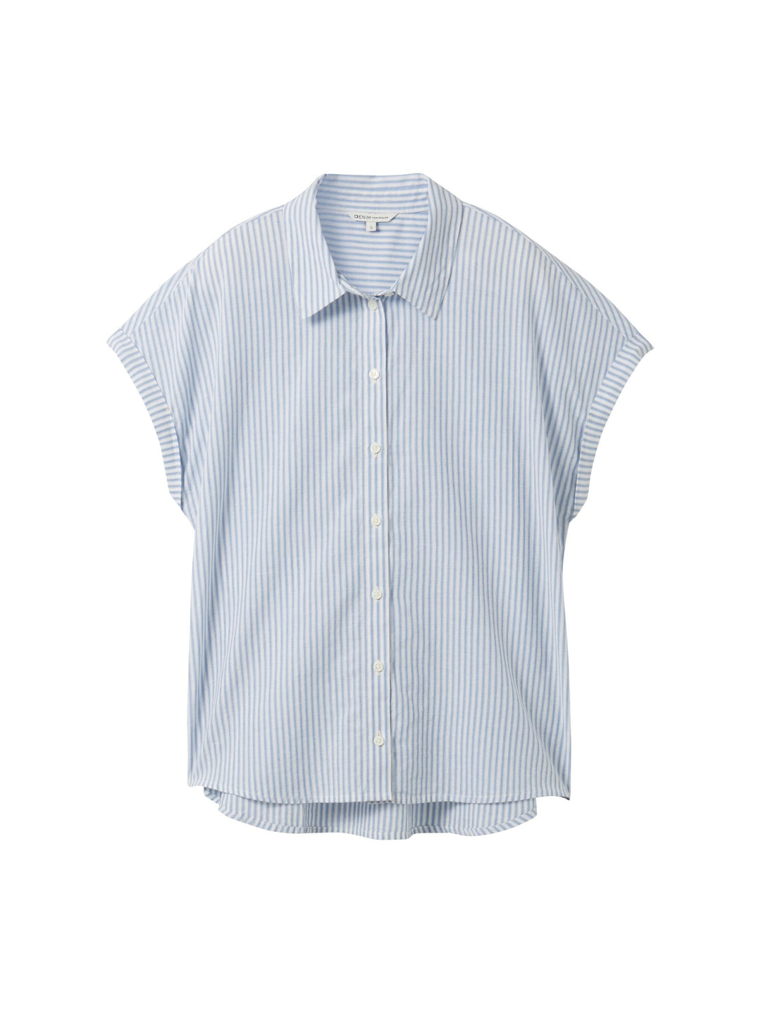 Striped short-sleeved shirt - Blue