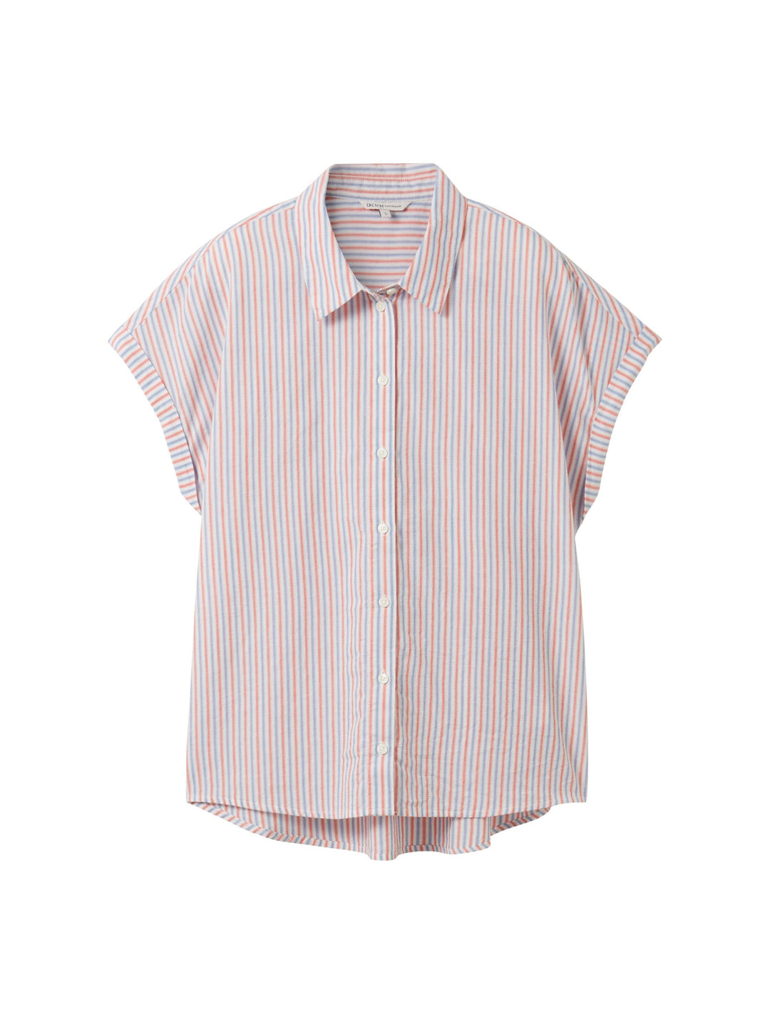 Striped short-sleeved shirt - Pink