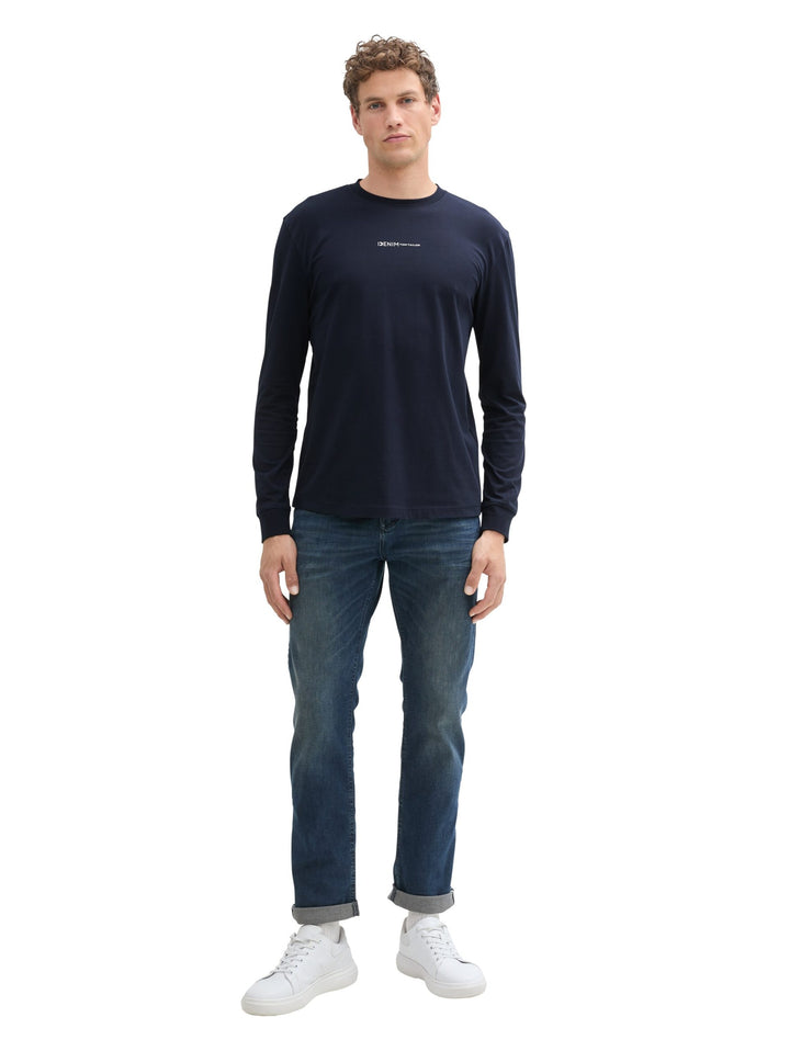 Rounded Hem Longsleeve - Blue