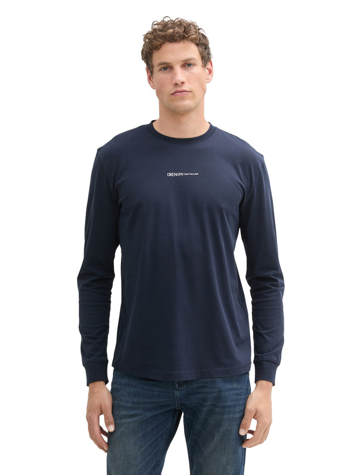 Rounded Hem Longsleeve - Blue