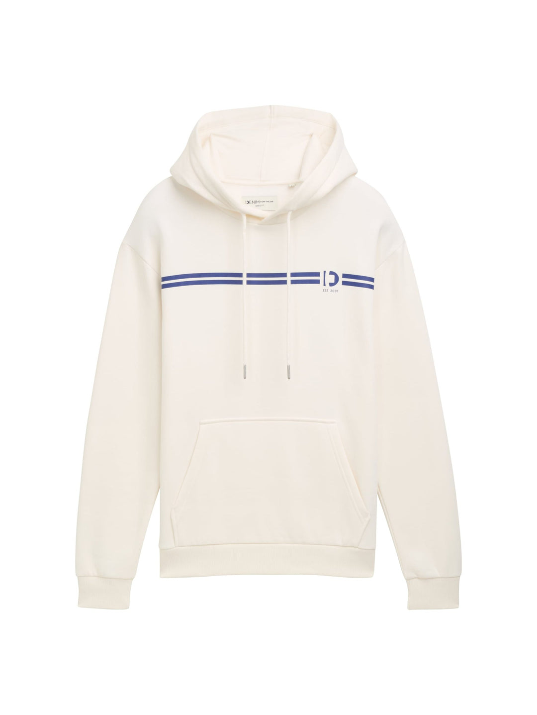 Hoodie With Chest Print - Brown