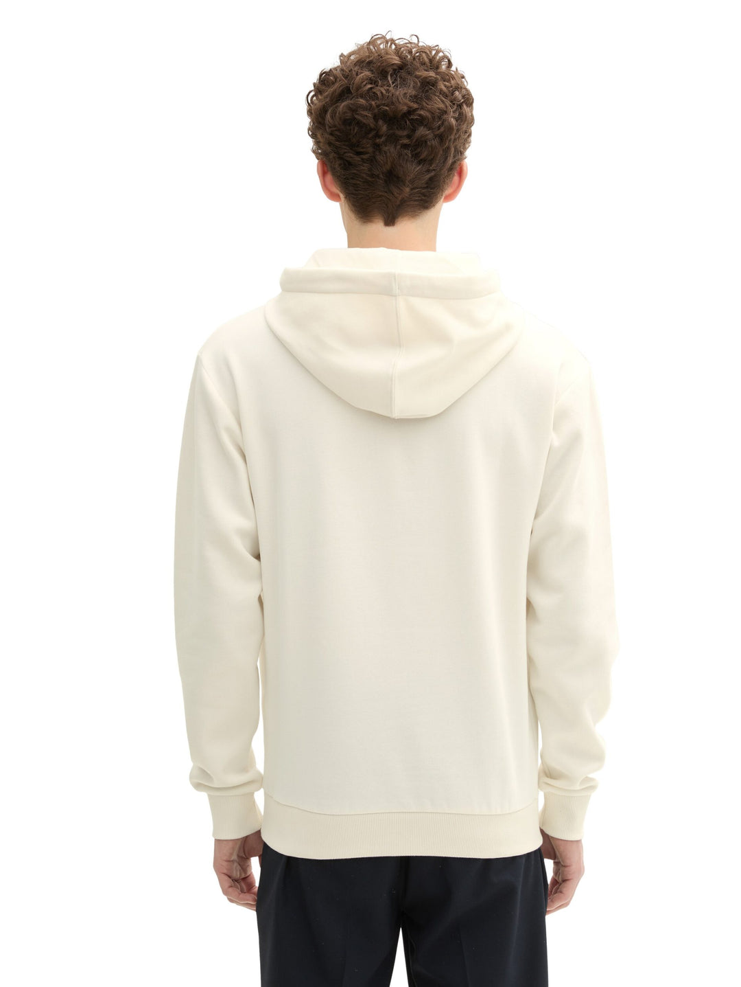 Hoodie With Chest Print - Brown