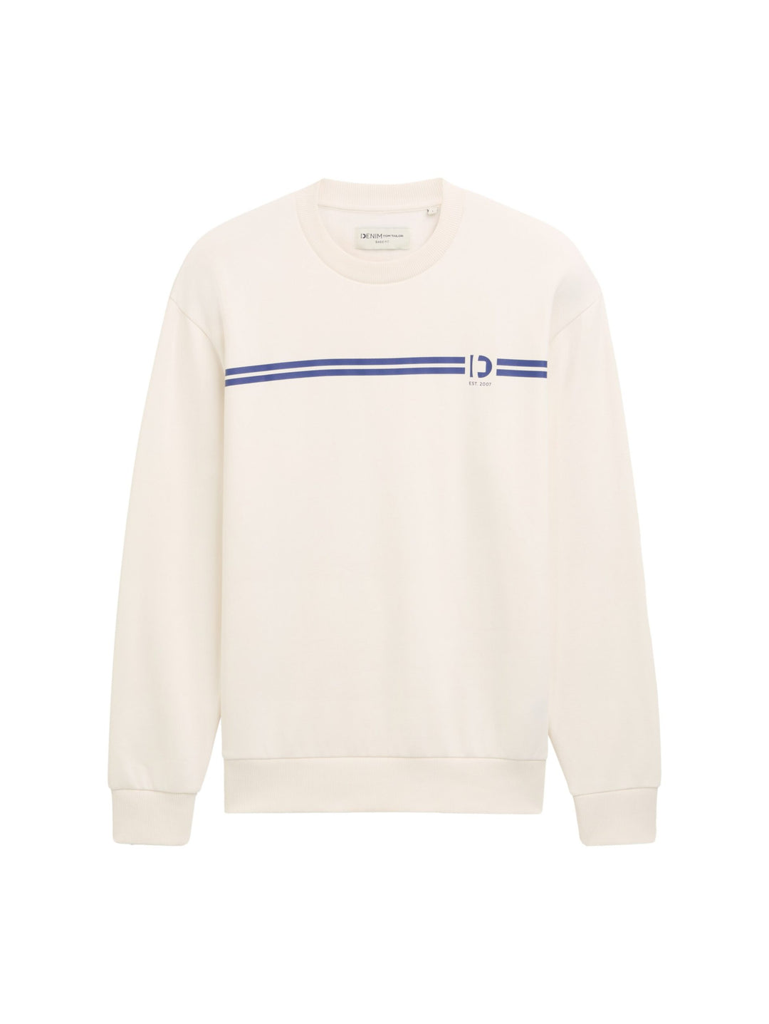 Crew Neck With Chest Print - Brown