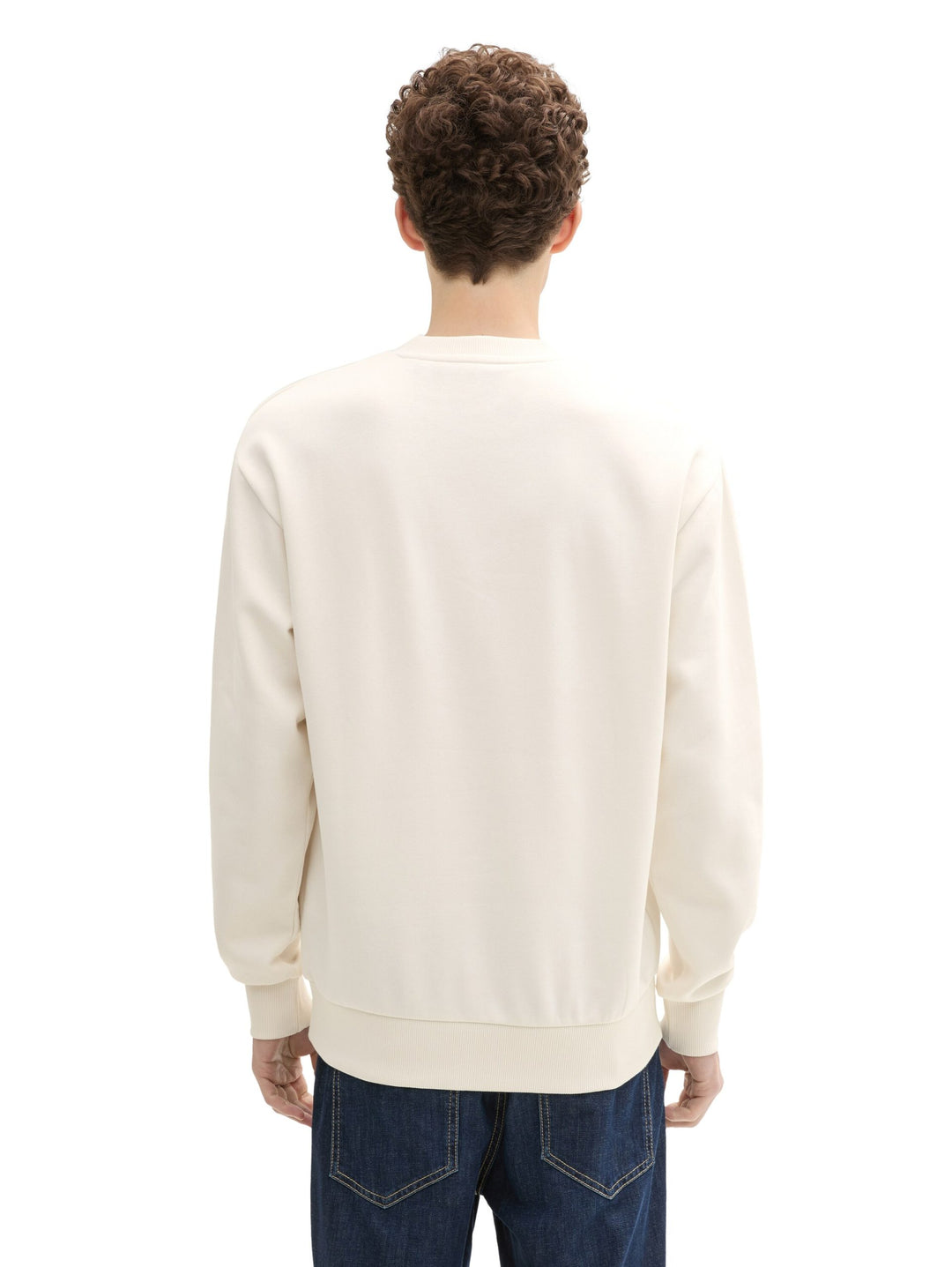 Crew Neck With Chest Print - Brown