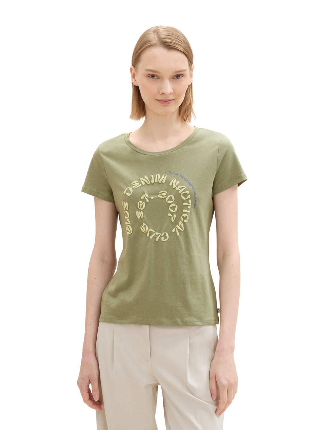 Printed Basic T-Shirt - Green