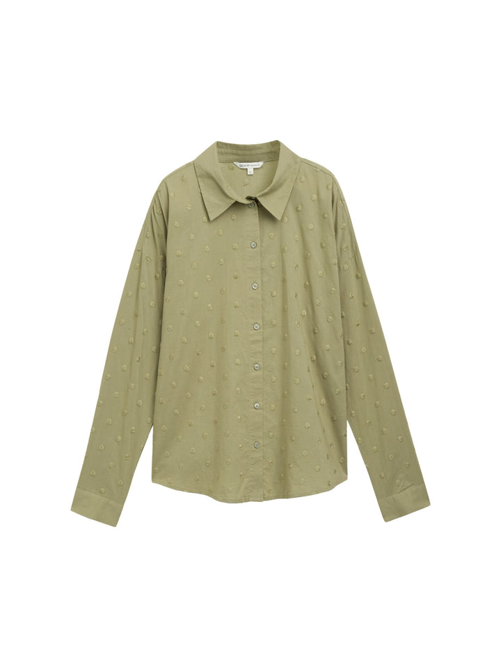 Dot Structure Blouse - Green