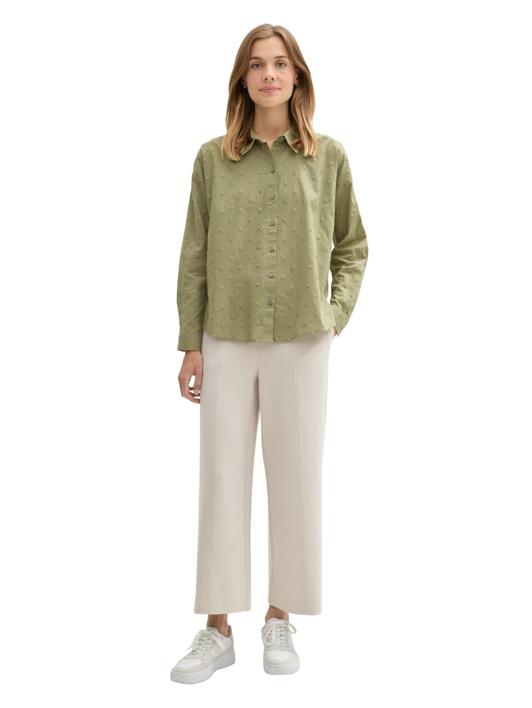 Dot Structure Blouse - Green