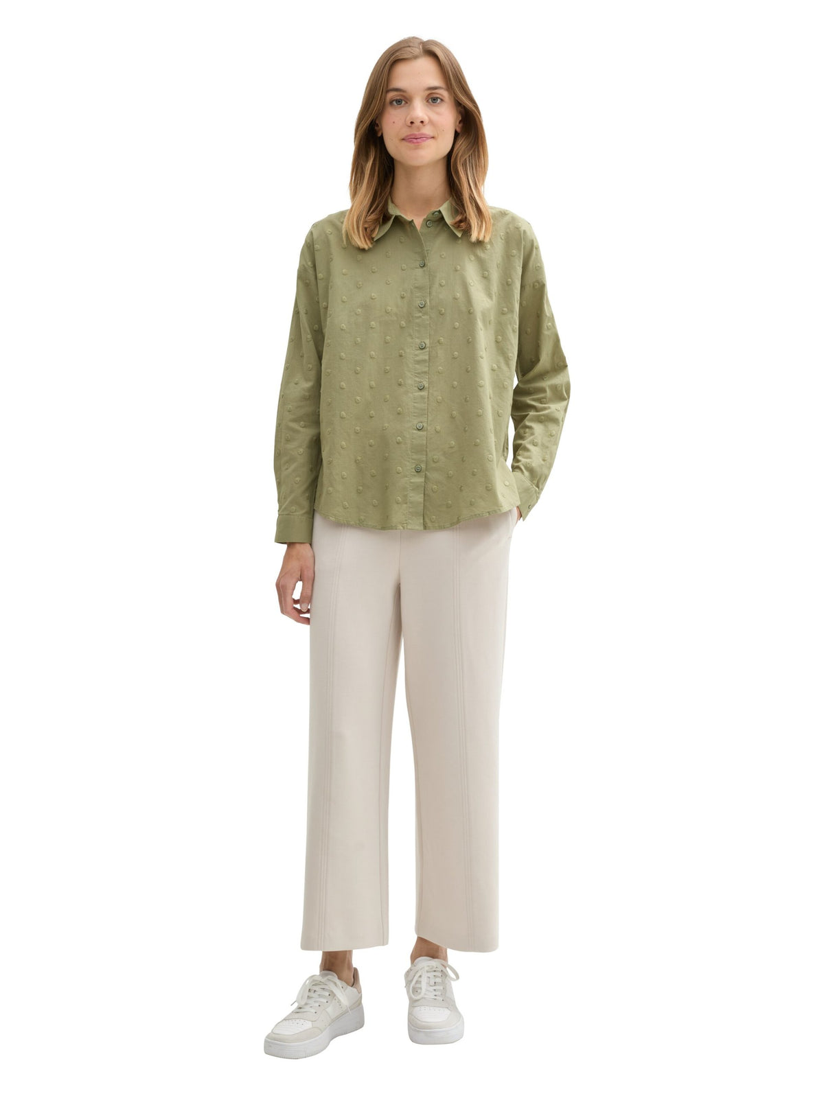 Dot Structure Blouse - Green