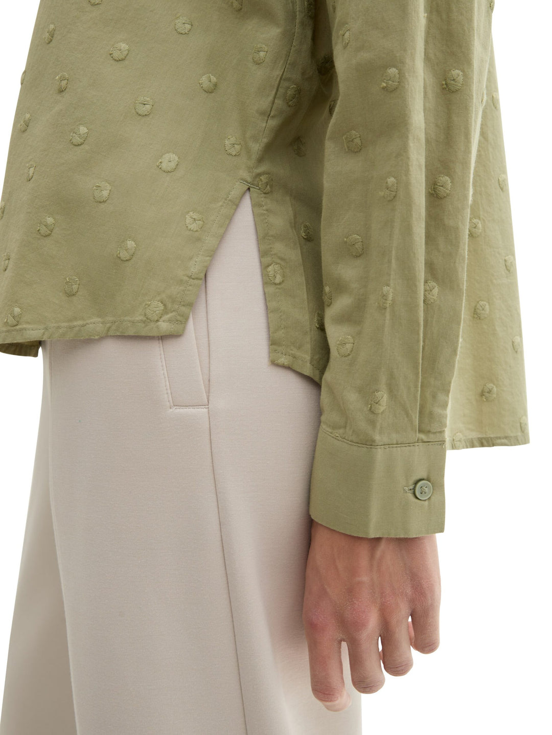 Dot Structure Blouse - Green