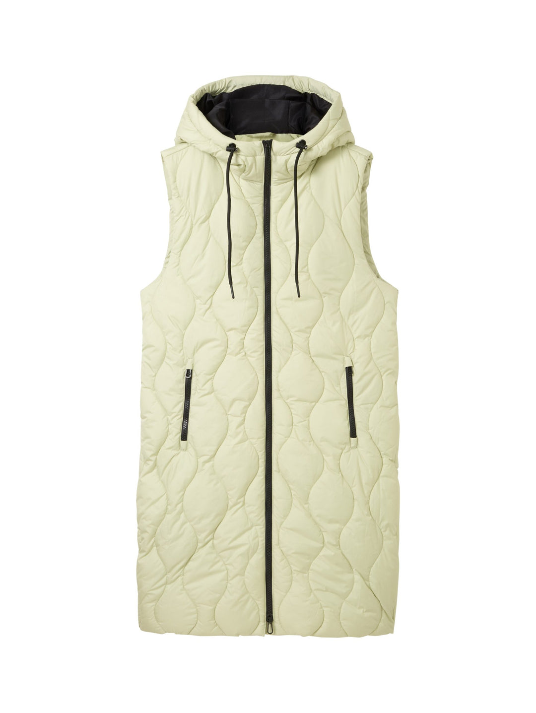 Long Puffer Vest - Green