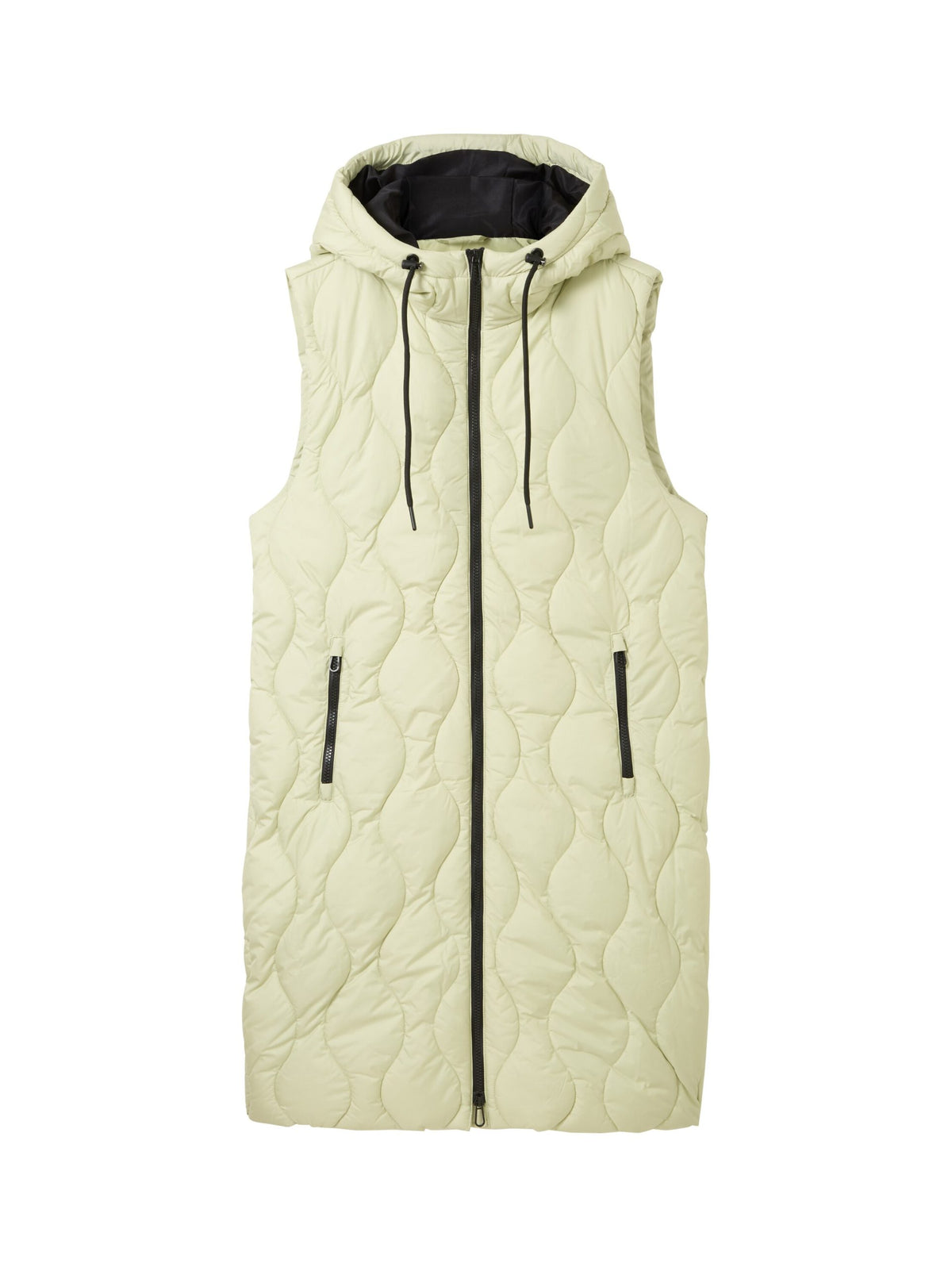 Long Puffer Vest - Green