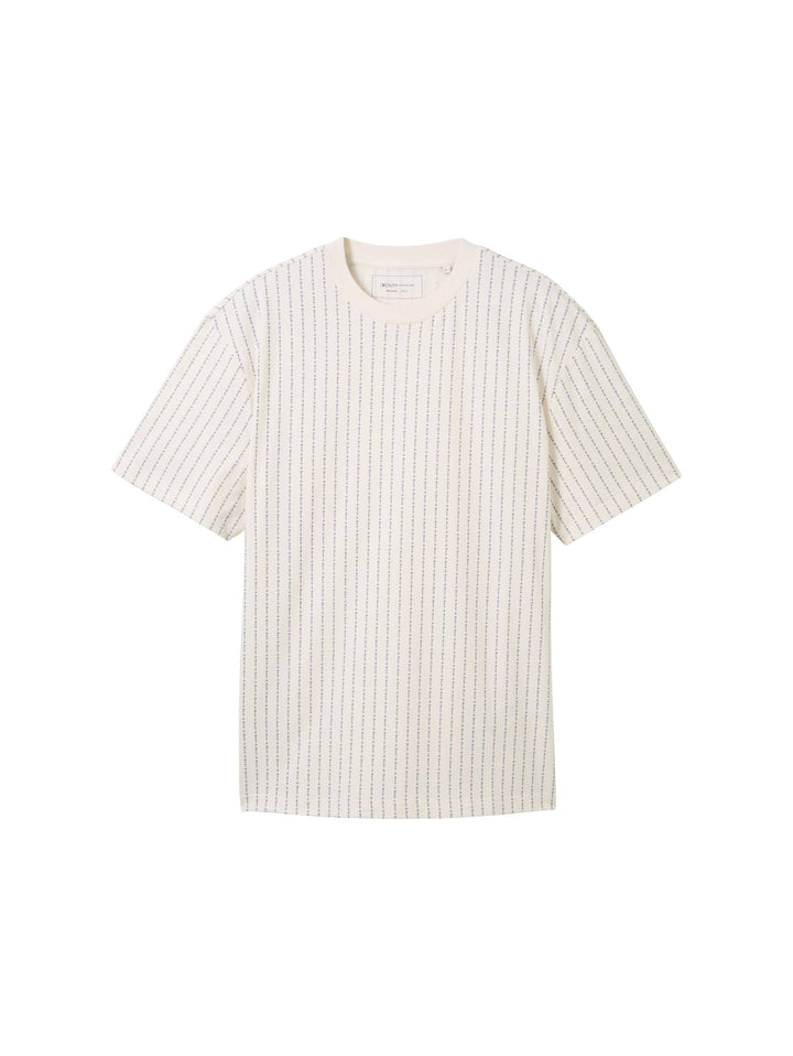 Relaxed Allover Print T-Shirt - Beige