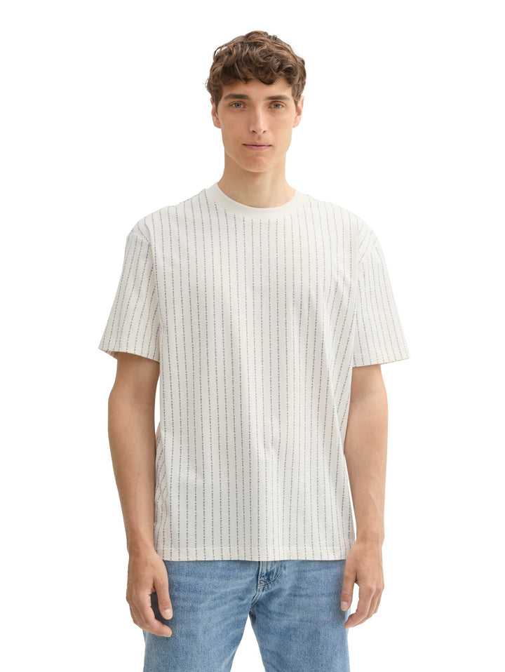Relaxed Allover Print T-Shirt - Beige