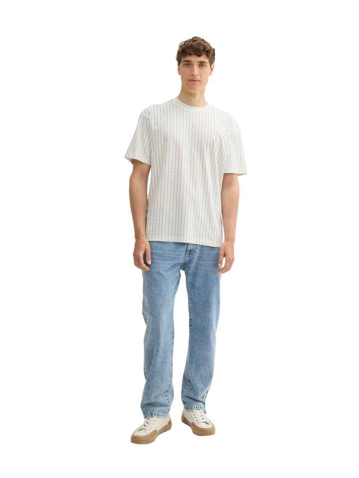 Relaxed Allover Print T-Shirt - Beige