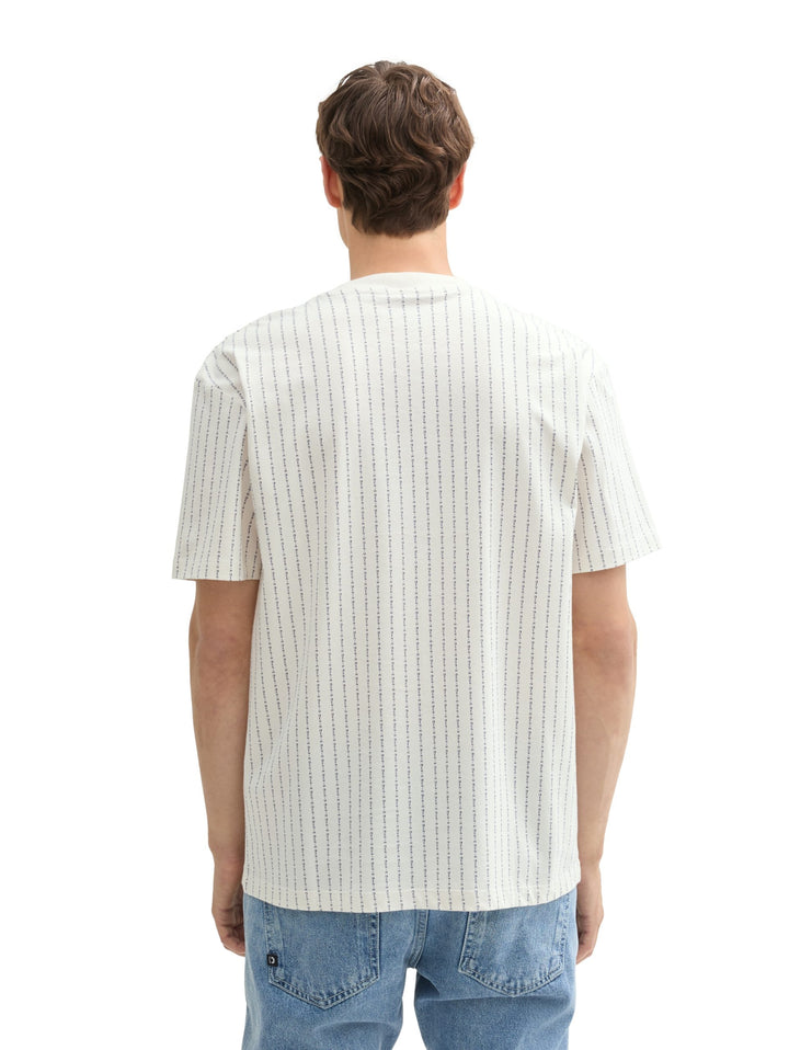 Relaxed Allover Print T-Shirt - Beige