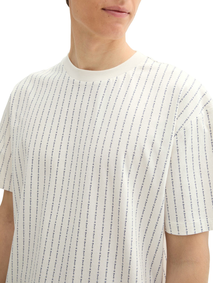 Relaxed Allover Print T-Shirt - Beige