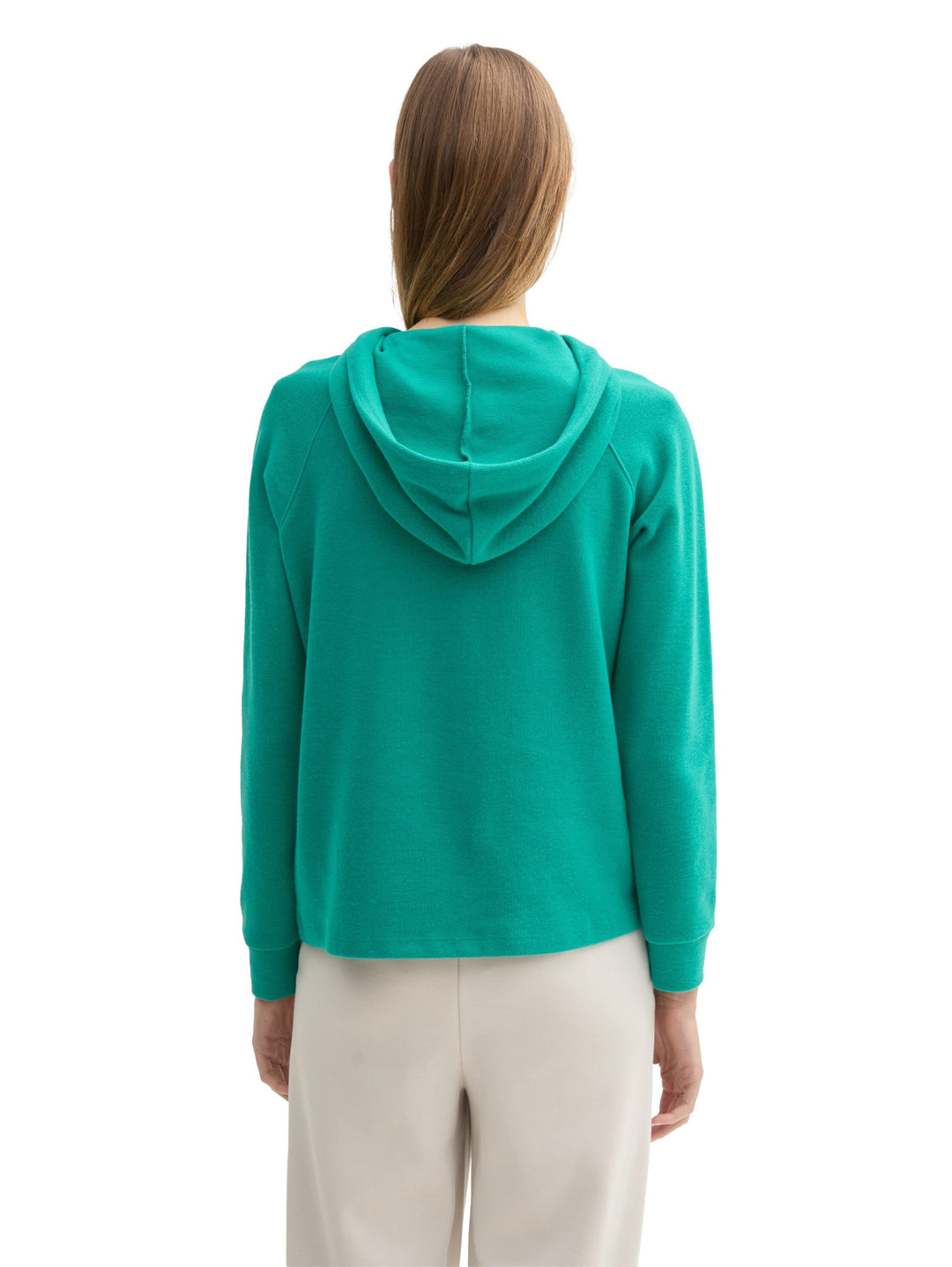 Cozy Hoodie With Strings - Green